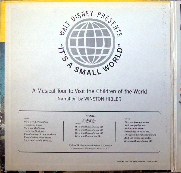 Unknown Artist : Walt Disney Presents It's A Small World (LP, Album, RE, Pur)