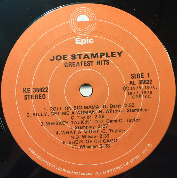 Joe Stampley : Greatest Hits (LP, Album, Comp)