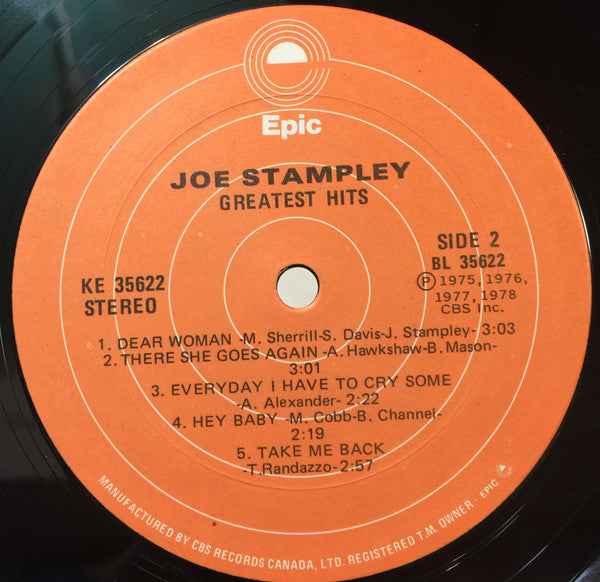 Joe Stampley : Greatest Hits (LP, Album, Comp)