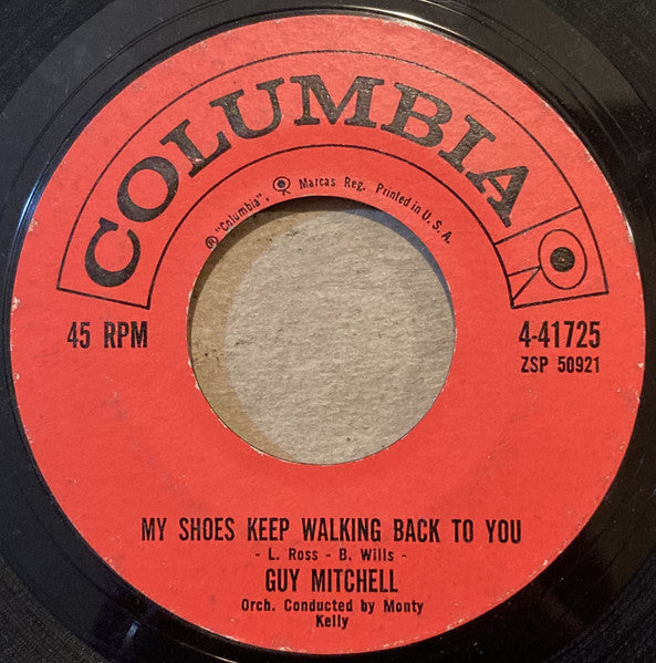 Guy Mitchell : Silver Moon Upon The Golden Sands / My Shoes Keep Walking Back To You (7", Single, Styrene)