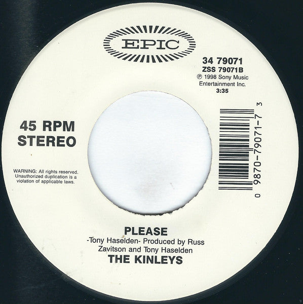 The Kinleys : Somebody's Out There Watching (7")