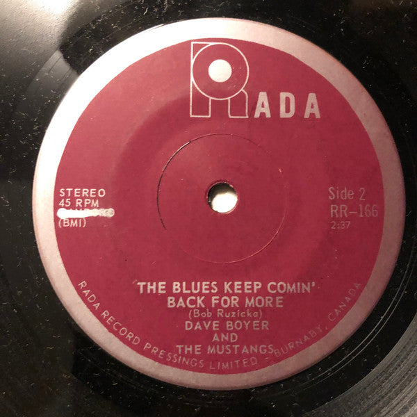 Dave Boyer (6) And The Mustangs (12) : If I Had A Penny (7", Single)