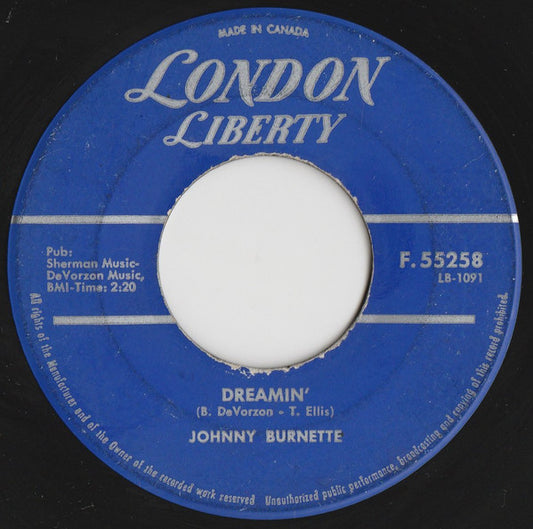 Johnny Burnette : Dreamin' (7", Single)