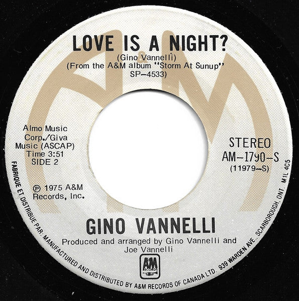 Gino Vannelli : Keep On Walking (7", Single)