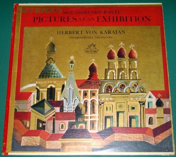 Modest Mussorgsky, Maurice Ravel, Herbert Von Karajan, Philharmonia Orchestra : Pictures At An Exhibition (LP)