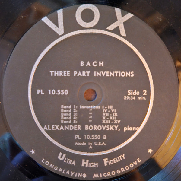 Bach* - Alexander Borovsky : Two & Three Part Inventions (LP)