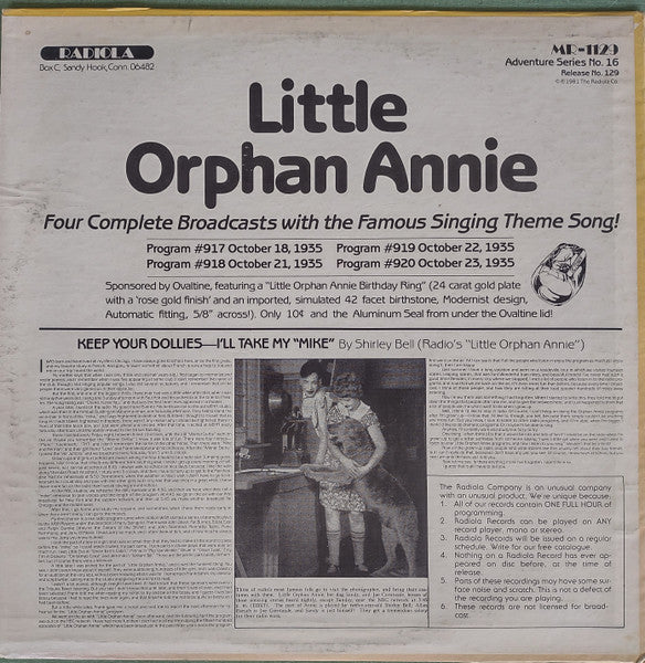 Little Orphan Annie : Little Orphan Annie (LP)