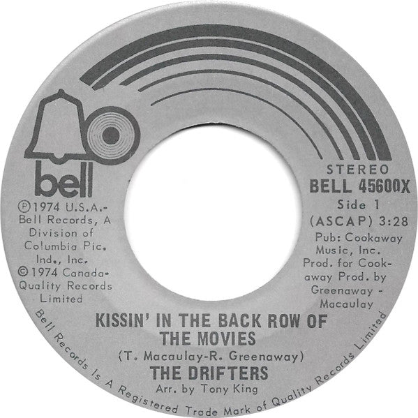The Drifters : Kissin' In The Back Row Of The Movies (7", Single)