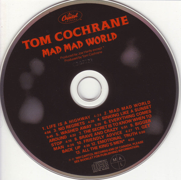 Tom Cochrane : Mad Mad World (CD, Album)