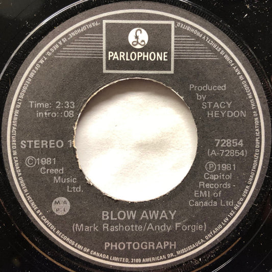 Photograph (2) : Blow Away (7", Single)