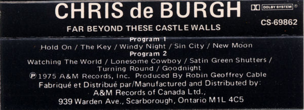 Chris de Burgh : Far Beyond These Castle Walls (Cass, Album, RE, Dol)
