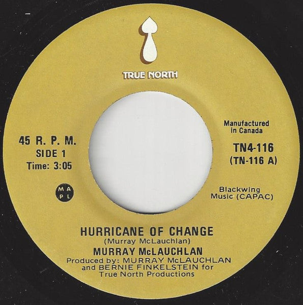 Murray McLauchlan : Hurricane Of Change (7", Single, Mono)
