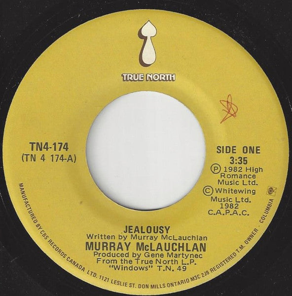 Murray McLauchlan : Jealousy (7", Single, Mono)