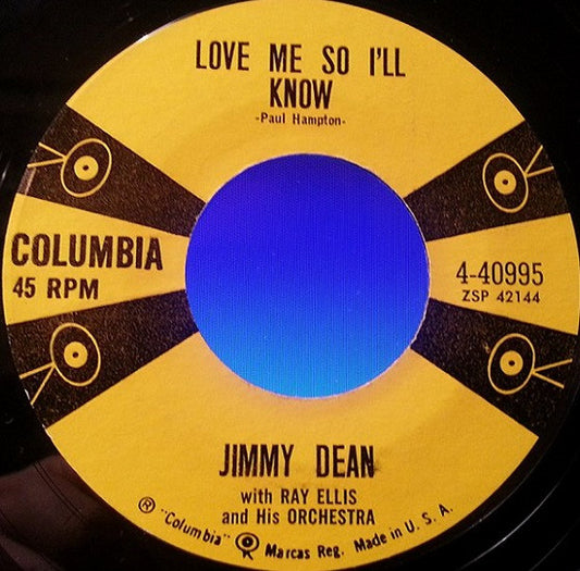 Jimmy Dean : Love Me So I'll Know / Deep Blue Sea (7", Single, Hol)