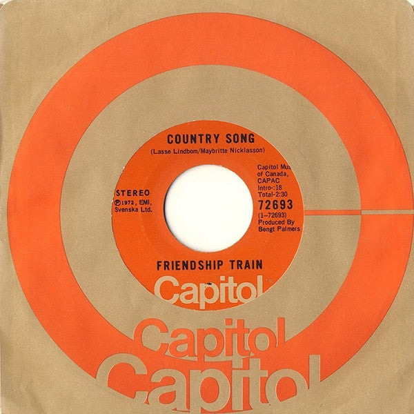 Friendship Train : Country Song / Wind Of Changes (7", Single)