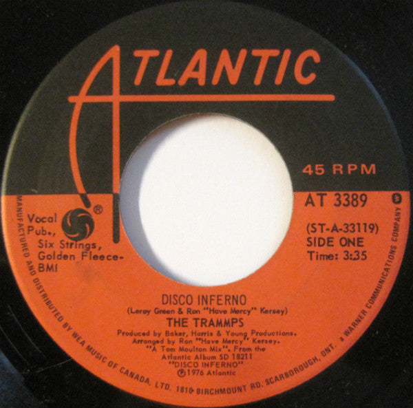The Trammps : Disco Inferno (7", Single)