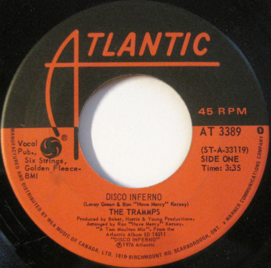 The Trammps : Disco Inferno (7", Single)