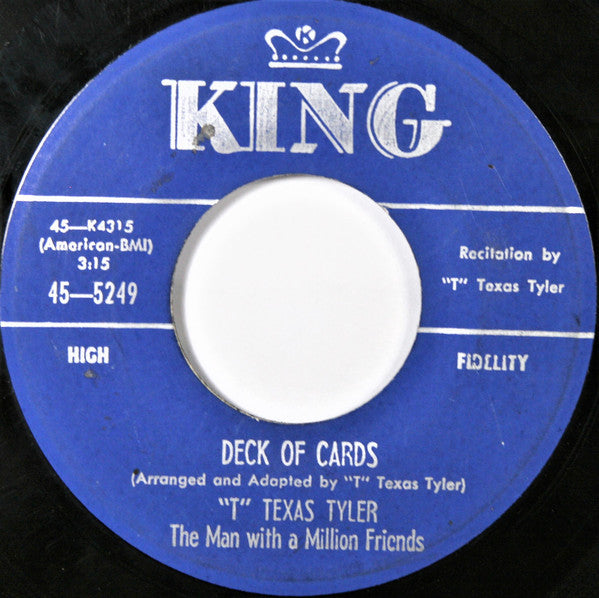 "T" Texas Tyler* : Deck Of Cards / Dad Gave My Dog Away (7", Single)