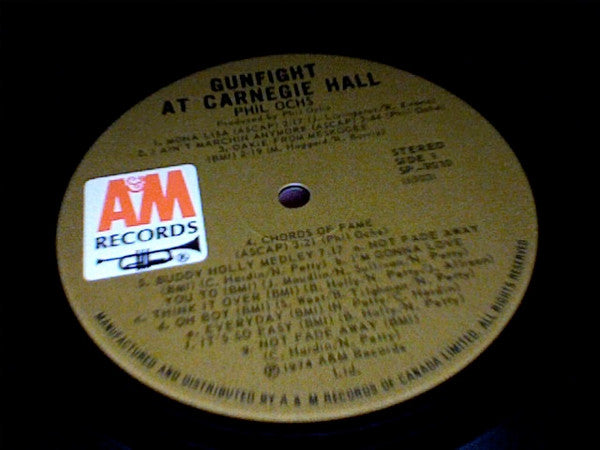 Phil Ochs : Gunfight At Carnegie Hall (LP, Album, Bro)