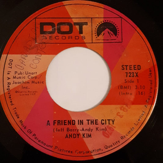 Andy Kim : A Friend In The City (7")