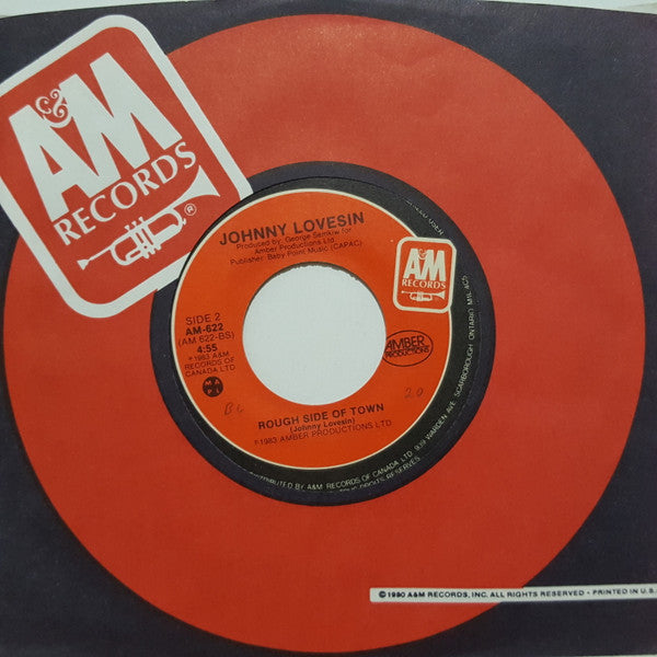 Johnny Lovesin : ( I Need A ) Working Girl / Rough Side Of Town (7", Single)