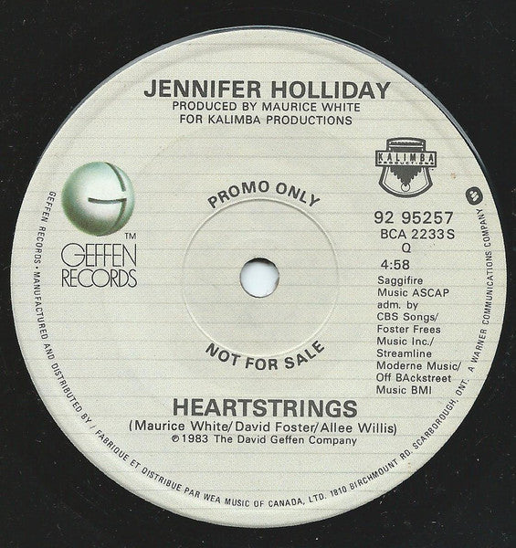 Jennifer Holliday : I Am Love (7", Single, Promo)