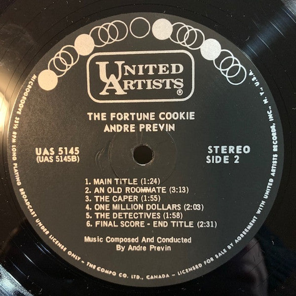 André Previn : The Fortune Cookie:  Original Motion Picture Sound Track (LP, Album)
