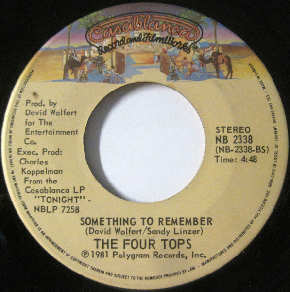 Four Tops : When She Was My Girl (7")