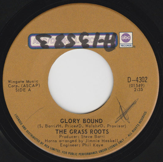 The Grass Roots : Glory Bound (7", Single)