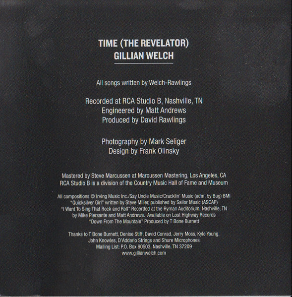 Gillian Welch : Time (The Revelator) (CD, Album)