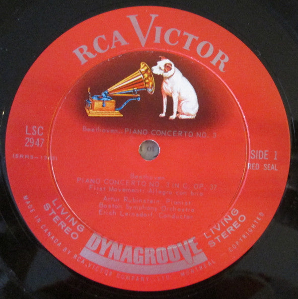 Arthur Rubinstein, Erich Leinsdorf : Beethoven Piano Concerto No. 3  (LP)