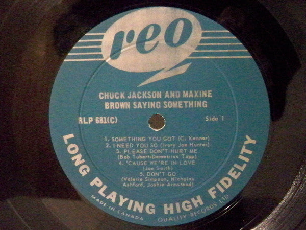Chuck Jackson & Maxine Brown : Saying Something (LP, Album, Mono)