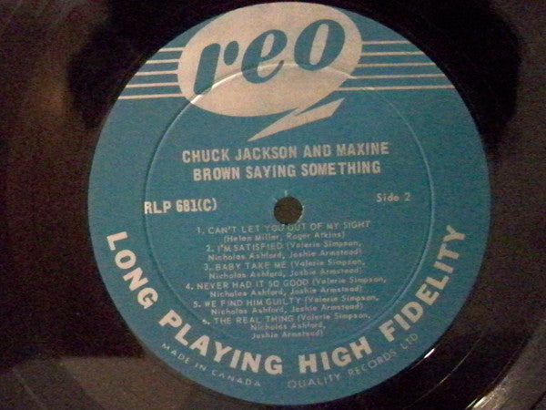 Chuck Jackson & Maxine Brown : Saying Something (LP, Album, Mono)