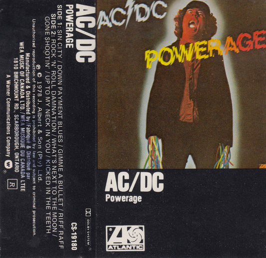 AC/DC : Powerage (Cass, Album)