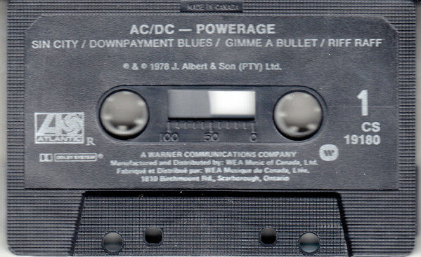 AC/DC : Powerage (Cass, Album)