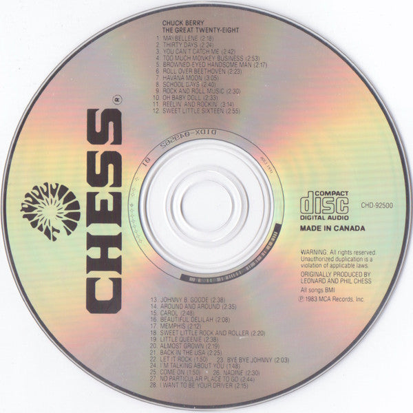 Chuck Berry : The Great Twenty-Eight (CD, Comp, Club)