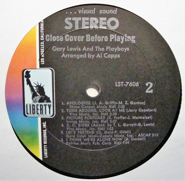 Gary Lewis & The Playboys : Close Cover Before Playing (LP, Album)