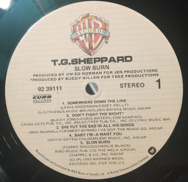 T.G. Sheppard : Slow Burn (LP, Album)