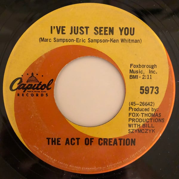 Act Of Creation : I've Just Seen You (7", Single)