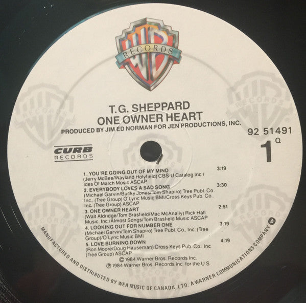 T.G. Sheppard : One Owner Heart (LP, Album)