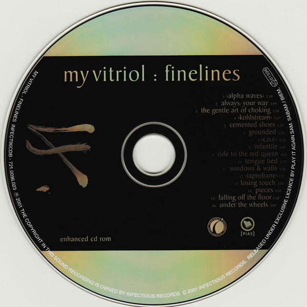 My Vitriol : Finelines / Between The Lines (CD, Album, Enh, RE + CD, Comp + Comp)