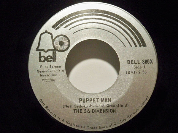 The Fifth Dimension : Puppet Man (7", Single, Mono)