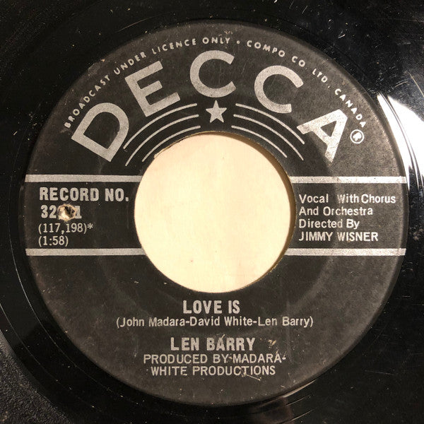 Len Barry : I Struck It Rich (7")