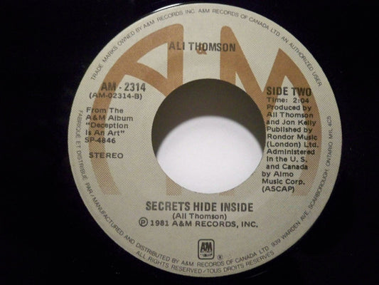 Ali Thomson : Foolish Child (7", Single)