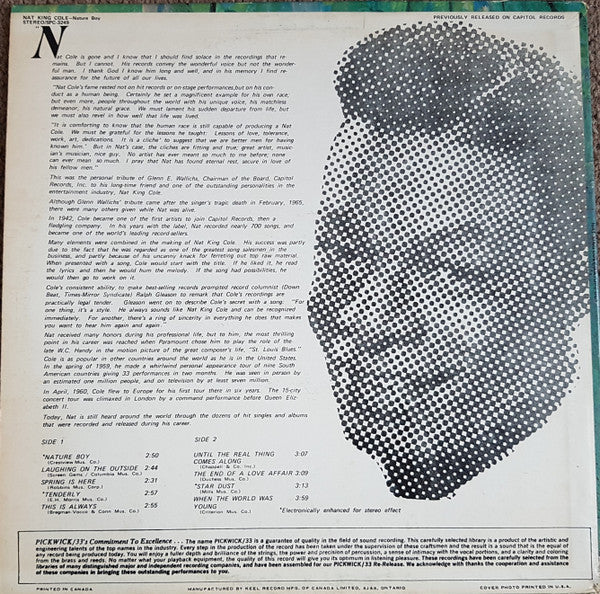 Nat King Cole : Nature Boy (LP, Comp, RE)