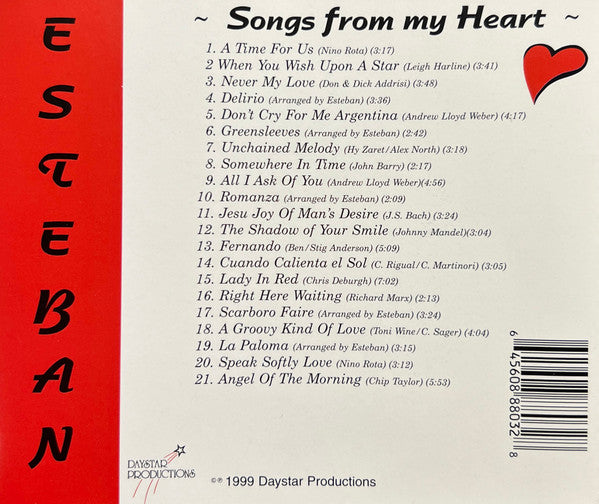 Esteban : Songs From My Heart (CD, Album)