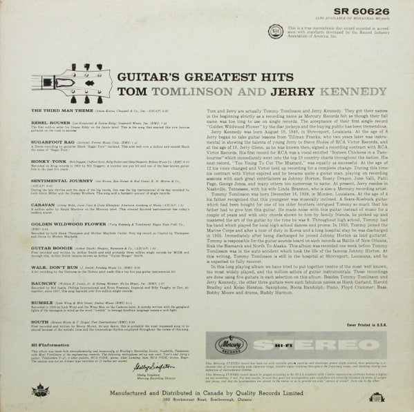 Tom & Jerry (4) : Guitar's Greatest Hits (LP, Album)
