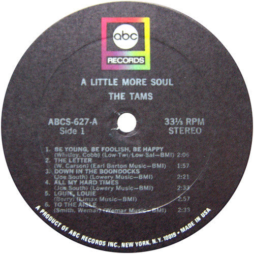 The Tams : A Little More Soul (LP, Album)