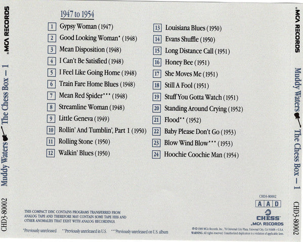 Muddy Waters : The Chess Box (3xCD + Box, Comp)