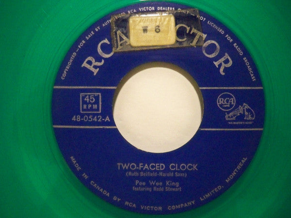 Pee Wee King & His Band Featuring Redd Stewart : Two-Faced Clock / A Mighty Pretty Waltz (7", Single, Gre)